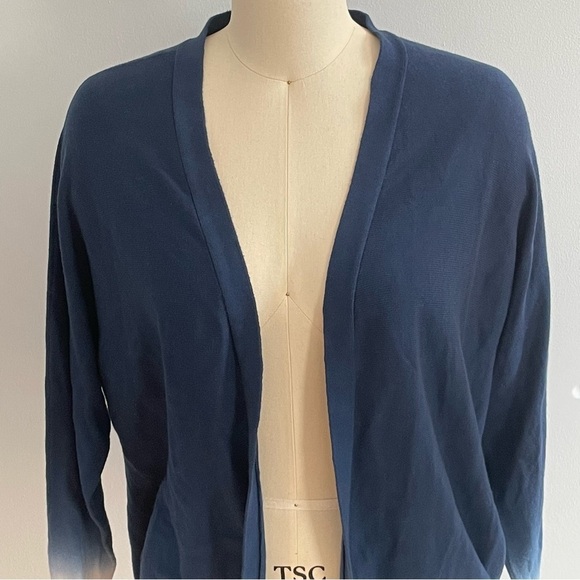 Three Dots x Nordstrom Blue Ombré Long Open Cardigan- Size Extra Small- NWT - Picture 2 of 7